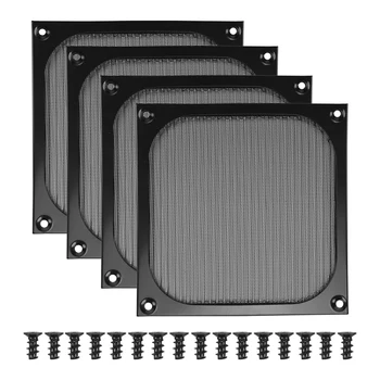 140 mm kućište stolnog računala Ventilator prašinu filter rešetke prašinu torbica s vijcima, aluminijski okvir rešetke, 4 pakiranja