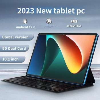 2023 Novi 10,1-inčni Android 12,0 gaming tablet 12G + 512GB tablet PC s dvostrukom SIM karticom Telefon 4G /5G Poziv Wifi Bluetooth GPS tablete tableta
