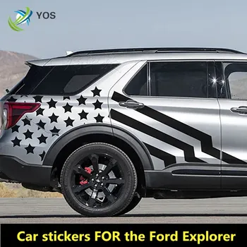 Auto naljepnice za Ford Explorer ukras karoserije oznaka s zastavom film