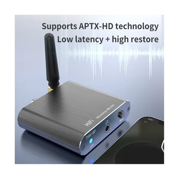Bluetooth 5.2 CSR Bežični prijemnik, Hi-Fi stereo audio adapter Podrška koaksijalnog optičkog vlakna aptX-LL za auto slušalice TV
