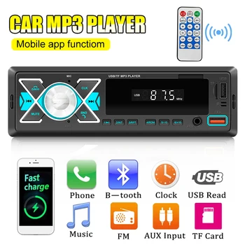 D-3109/D-3107 1Din auto radio MP3 player, FM stereo audio Lokacija BT 1.5 A USB izlaz Podrška AUX/USB/TF-ulaz s daljinskim upravljačem