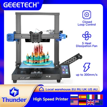 High-speed 3D pisač GEEETECH Thunder, brzina ispisa Do 300 mm/s, ručno i automatsko usklađivanje, led pozadinsko osvjetljenje mlaznica, 250*250*260