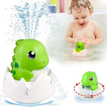 Igračke za dječje kupke, zabavne igračke za kadu s dinosaura, automatski igračke za kadu s vodom sprej za bebe 6-12 mjeseci, sjajni разбрызгиватель za kupanje, igračka za bazen