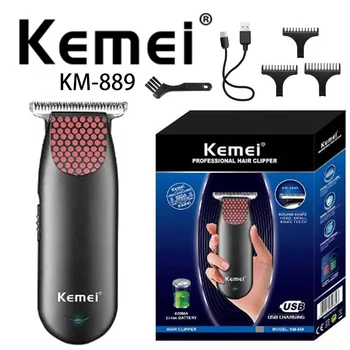 Kemei Km-889 Mini prijenosni малошумная rezanje glava od crne ugljičnog čelika, punjiva bežični stroj za šišanje kose
