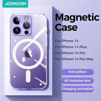 Magnetni Torbica Joyroom Za iPhone 14 13 12 ProMax Prozirni Poklopac Za iPhone 13 Pro Max Torbica Bežični Punjač Stražnji Poklopac Na Магните