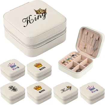 Mini kutija za nakit, organizator, zaslon, putne kutije za nakit, prijenosni ogrlica sa po cijeloj površini kralja, kožni držač za naušnica i prstena