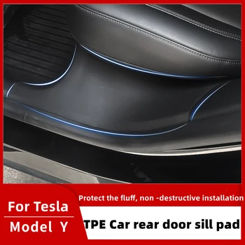 Navlaka za prag prtljažnika automobil Tesla Model Y 2022, unutrašnji prag od TPE, zaštitni poklopac od zagađenja, pribor za Tesla Model Y 2023