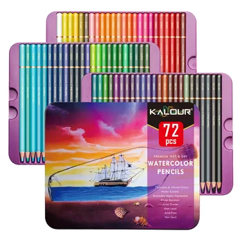 Olovke u boji, акварельный olovka za bojanje, umjetnik s svijetle boje za crtanje, perje i bojanje u kutiji kutija