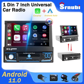 Uređaj 1Din sa 7-inčnim uvući screen, media player, авторадио, univerzalni uredjaj CarPlay Android MP5 za automobil, bez DVD-a